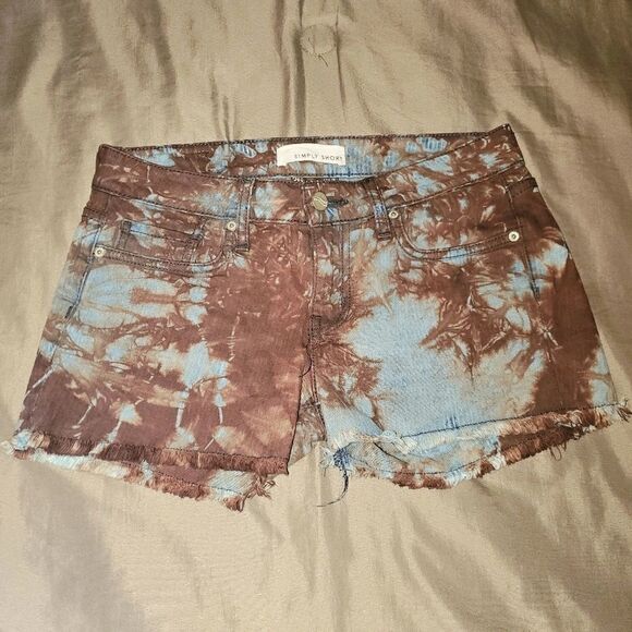 Simply Short Tie Dye Short Shorts Size 26 - Picture 1 of 5